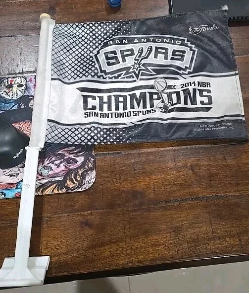 Vintage San Antonio Spurs Championship Car Flag 2014 - Image 1 of 1