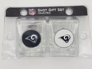 Great American Products NFL Los Angeles Rams 2 Piece Square 2 oz. Shot Glass Set - Picture 1 of 1