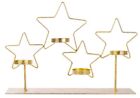 Teelichthalter mit 4 Sternen Adventskranz Adventsdeko Metalldeko Weihnachten TOP