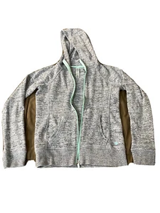90 Degree by Reflex Girls Gray Zip Up Hoodie/W Turquoise Zipper sz Med 10 - Picture 1 of 7