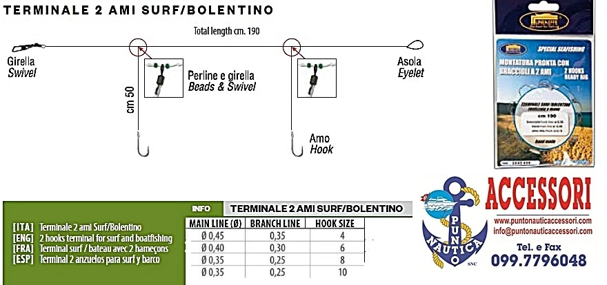 4 MONTATURE PRONTE Pesca Surfcasting Bolentino A 3 Ami Terminali Travi Braccioli EUR 2,50 - IT - Foto 8