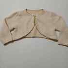 Just One You Carters Cardigan Baby Girl 12M Sweater Ivory Gold Cable Knit Crop