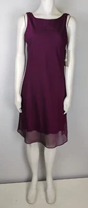 Alyn Paige Women's Dress 7/8 Purple Bias Cut Cocktail Party Cowl Back Sleeveless - Picture 1 of 19