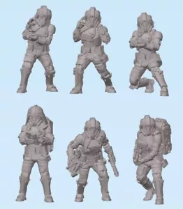 Star Wars Legion Miniatures - Imperial Tie Fighter Pilot Spec Ops Attack Squad - Foto 1 di 4