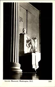Postal de colección RPPC President Abraham Lincoln Memorial Washington DC - Imagen 1 de 3