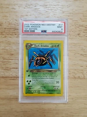 Pokemon PSA 9 MINT 2002 Dark Ariados 1st Edition Neo Destiny Rare Card - Image 1 of 2