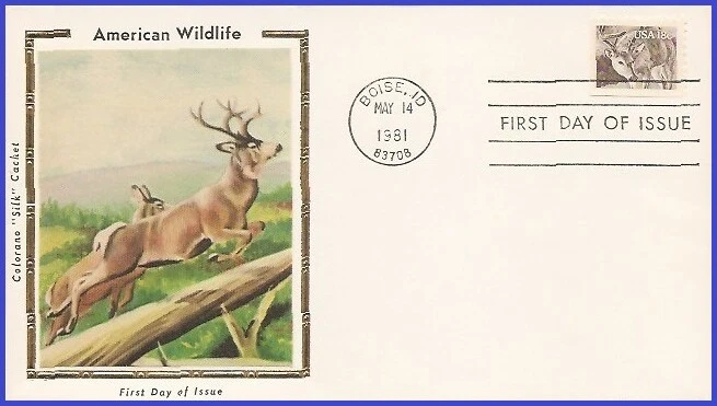 USA4 #1888 U/A COLORANO SILK FDC   White-tailed deer - Image 1 of 1
