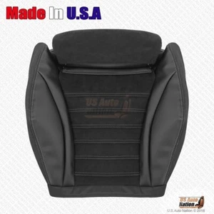 2019 2020 2021 Mercedes Benz GLC300 Driver Bottom Leather/Suede Seat Cover Black - Picture 1 of 6