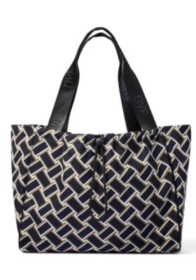 Bolso de Mano DVF para Target Vintage Tejido Neutro Cartera Diane von Furstenberg Nuevo con Etiquetas Foto 1 de 4