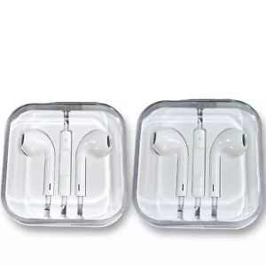 2pcs Earbuds for iPhone/iPod Ear Pods Wired 3.5mm Headphone New Sealed Earphone - Picture 1 of 11