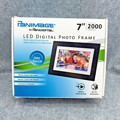 Panimage by Pandigital 7 Inch LED Digital Photo Frame w/Remote NEW Open Box - Image 1 of 4