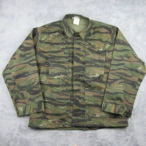 Vintage 70er Jahre Deadstock Tigerstreifen Camouflage Jagdjacke Hemd - Bild 1 von 23