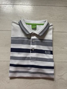 Hugo Boss Green Label Poloshirt Blau/Weiss Gr. M Shirt Kurzarm Oberteil Mod. Fit - Bild 1 von 14