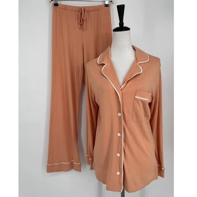 Cosabella Bella Pima Pajama Set Size Small Peach Pima Cotton Modal Soft Lounge - Image 1 of 4