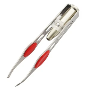 Tweezer with Led Light Hair Removal Clip For Eyebrow Eyelash Pointed🔥DE - Bild 1 von 11