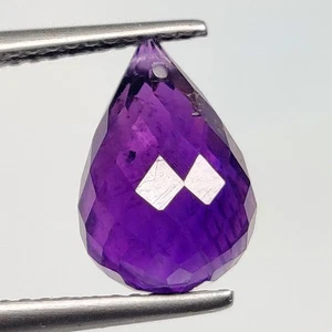 3.83 Ct  Natural African Amethyst Pear Drop Beads - 9091 - Picture 1 of 2