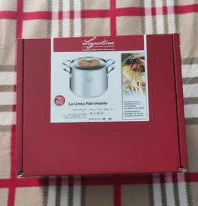 Lagostina Patrimonio pastaiola 24 cm con coperchio legno scolapasta inox - Rotex - Foto 1 di 3