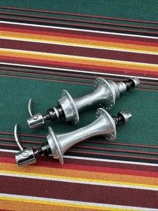 Campagnolo CHORUS or Athena front + rear hub set 32 130mm Hubs 80s Italian H2 - Picture 1 of 19