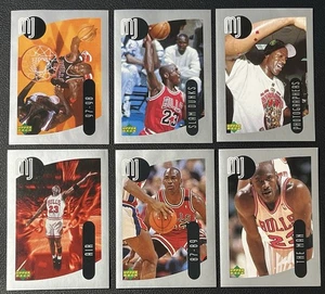 Lotto 6 mini adesivi Upper Deck basket Michael Jordan Chicago Bulls HOF - Foto 1 di 8