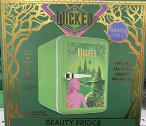 Wicked Beauty Fridge /Glinda Green/Gold 4L Portable Mini Fridge Brand New In Box - Picture 1 of 4