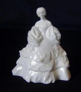 Blanc de Chine Porcelain Figure of a Lady in Crinoline Dress: Rd # 413608 c.1903 - Picture 1 of 11