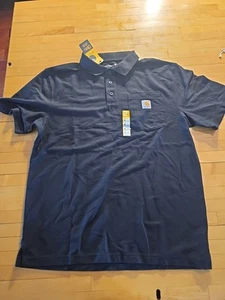 Carhartt Loose Fit Midweight Pocket Polo Shirt, NWT - Men’s Medium Black - Picture 1 of 7