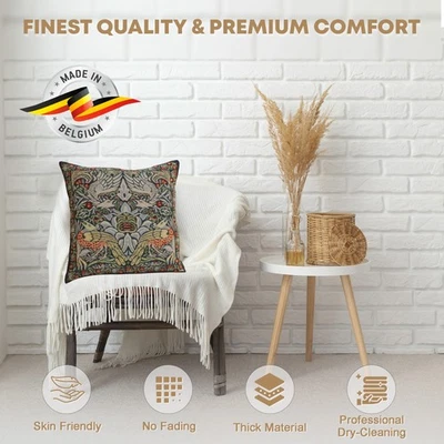 Cushion Cover - William Morris Peacock & Dragon Blue - Tapestry Throw Pillow New - Image 1 of 4