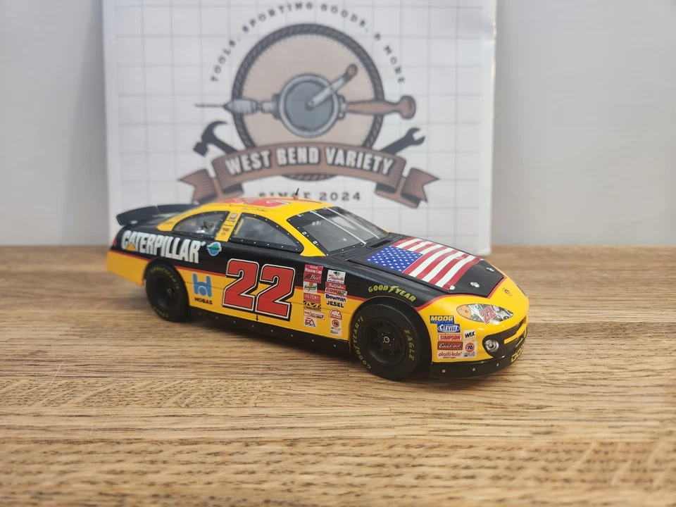 Racing Champions Diecast Nascar 1:24 Ward Burton 2001 #22 American Flag Car, CAT Foto 1 de 4