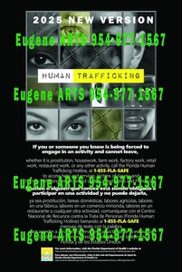 Human Trafficking Poster 2025 New Version- English & Spanish 12x18"--Florida - Picture 1 of 6