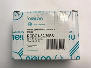 NIGLON RCBO1-32/30SS 1P+N 32A 30mA (12) - Imagen 1 de 2