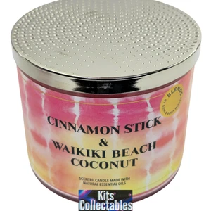 Bath & Body Works - Cinnamon Stick & Waikiki Beach Coconut - 3 Wick Candle NEW - Picture 1 of 3
