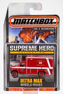 2015 Matchbox Supreme Hero Ford E-350 Ambulance RED | PASADENA FIRE DEPT. | FSC - Picture 1 of 1