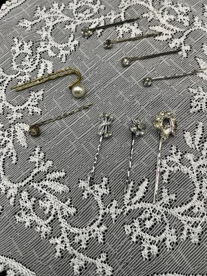 Antique/Vintage Hair Pins Collection Of 9 - Image 1 of 4