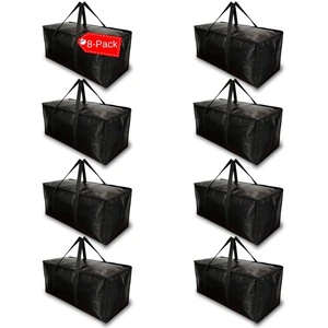 BOLSA-ESO! Paquete de 8 bolsas de mudanza grandes de alta resistencia, con cremallera fuerte y cómodo... - Imagen 1 de 6