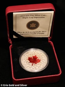 2013 $20 Canadian Maple Leaf Impression 1 oz Silver w/ COA - Picture 1 of 6