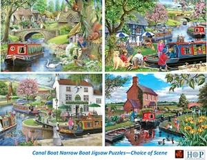 Narrowboat Kanalboot Puzzle von House of Puzzles Auswahl der Szene-Neu - Bild 1 von 8