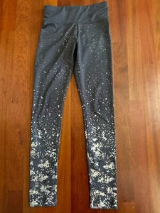 Justice Girls Size 10 Gray Silver Foil Shining Star Leggings - Picture 1 of 8