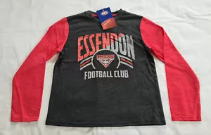 Essendon Bombers AFL AF7999 W19 Boys Long Sleeve Supporter T Shirt Size 10 New - Picture 1 of 3