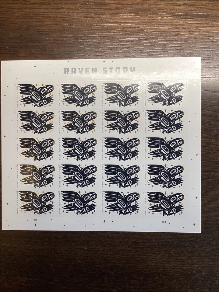 Scott# 5620 RAVEN STORY 2021 SELF-ADH MNH SHEET 20 FOREVER STAMPS - Image 1 of 1