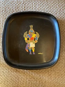 Couroc of Monterey Plate Tray ~ MCM Vintage CA, USA~Hand detailed Inlaid - Picture 1 of 4