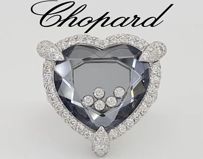 Anillo Corazón Chopard Happy Diamonds 23,5 mm 4 quilates Oro Blanco 18K Foto 1 de 4