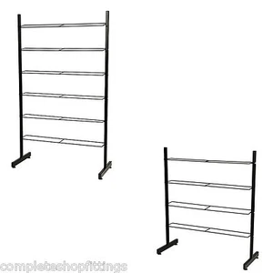 SHOE SHOP FOOTWEAR DISPLAY RACK,RAIL,MULTI SHELF/ 6,4-TIER STAND FOR RETAIL,HOME - Picture 1 of 3