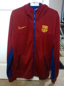 BARCELONA FC NIKE SIZE LARGE HOODIE/JACKET! - Picture 1 of 6