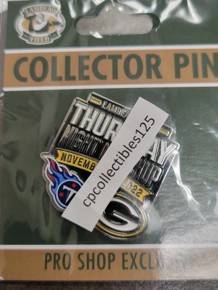 Tennessee Titans VS Green Bay Packers Game day Pin 11/17/2022 NEW Lambeau Field - Image 1 of 1