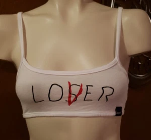 OMighty White Bralette Crop Top Size S LOSER/LOVER - Picture 1 of 4