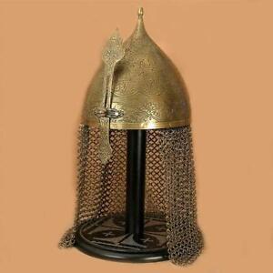 Medieval Battle Warrior Indo-Persian Helmet With Chainmail gift