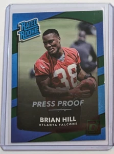 2017 Donruss Rated Rookie Press Proof Green BRIAN HILL RR RC #310 🏈 - Picture 1 of 2