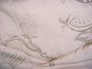 2-7/8Y Lee Jofa 2012124 Brimham Bisque Embroidered Jacobean Upholstery Fabric - Picture 1 of 4