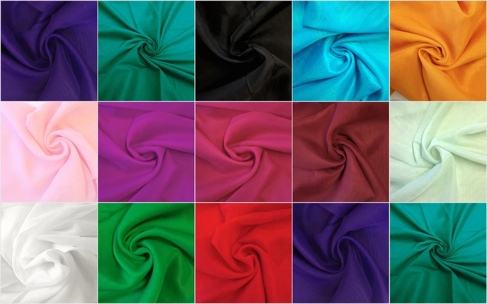 Cotton Plain Solid Indian Cloth Natural Voile Light Weight Running Fabric - Image 1 of 1