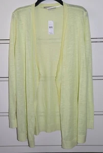 Cardigan Sottile Aperto Giallo Chiaro Morbido Loft Nuovo con etichette Taglia L - Foto 1 di 7